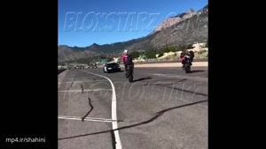 تیراندازی پلیس کالیفرنیا به موتور سوار در خال تک چرخ