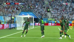 گل اول نیجریه به آرژانتین از روی نقطه پنالتی