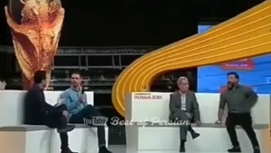سوتی در پخش زنده تلویزیونی و خنده های شدید علی انصاریان