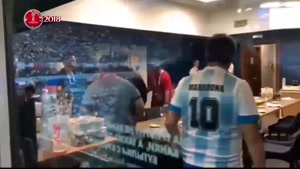 دیدار آرژانتین و نیجریه با حرکات جالب مارادونا