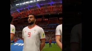 شبیه سازی بازی ایران و پرتغال در فیفا 2018