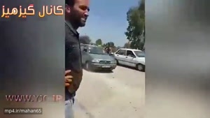 قمه کشی و کتک زدن پلیس راهنمایی و رانندگی در مازندران بخاطر موتورگیری!