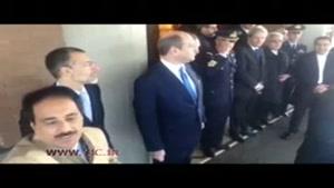 سلفی معصومی نژاد با اسکورت رییس جمهور در ایتالیا