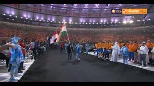 ورود پرچم ایران به اختتامیه پارالمپیک با روبان مشکی