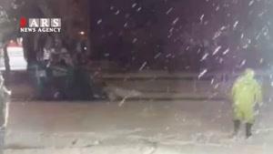 بارش سنگین برف در مازندران/ قطعی برق به دلیل بارش برف