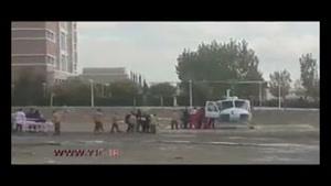 انتقال مجروحین حادثه قطار در سمنان با هلی کوپتر