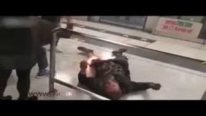 زنده در آتش سوختن یک مرد پس از بمبگذاری در مترو