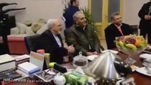 استقبال عجیب و غریب مهران مدیری از ظریف در محل کارش