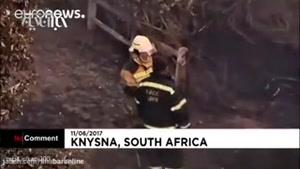 آتش سوزی در جاده طلایی آفریقا