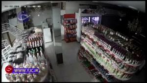 لحظه وقوع زلزله در یکی از فروشگاه های استان همدان