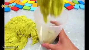 آموزش درست کردن بستنی قیفی با شن های رنگی