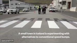 اقدام جالب پلیس ایسلند برای توجه رانندگان به خط عابر پیاده