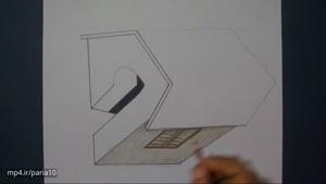 هنر طراحی 3D خانه کوچک بر روی کاغذ