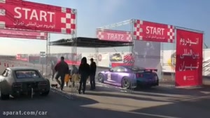aparat.com _ درگ نیسان GTR با سریع ترین خودروی ایران در تهران