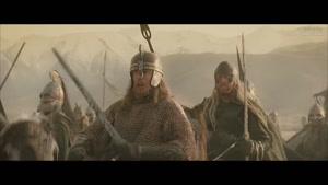 صحنه ی اکشن در فیلم The Lord of the Rings میان Haradrims و Rohan army