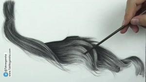 آموزش سیاه قلم موی سر و ریش و سبیل