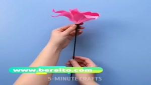 آموزش ساخت گل مصنوعی ، اوریگامی