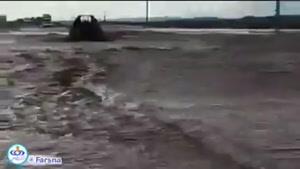 وقوع سیلاب در بام و صفی آباد اسفراین