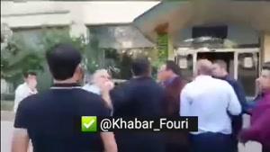 فیلمی از درگیری رییس هییت مدیره شرکت مترو با تعدادی از کارکنان معترض