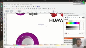 آموزش طراحی لوگو شرکت هوآوی و شرکت رایتل بصورت وکتور