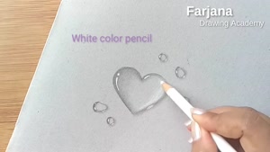 نقاشی سه بعدی با مداد - قطره های اب