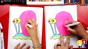 آموزش کشیدن نقاشی حلزون