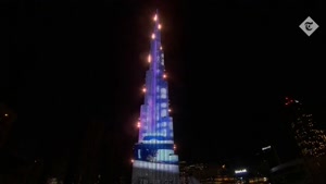 مراسم جشن سال نو میلادی در برج خلیفه دبی