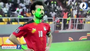جنگ لیزرها با محمد صلاح در بازی دیشب سنگال - مصر