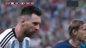گل اول آرژانتین به کرواسی (لیونل مسی - پنالتی)