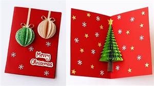 نحوه درست کردن کارت پستال درخت کریسمس