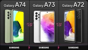 Galaxy A74 vs Galaxy A73 vs Galaxy A72 مقایسه