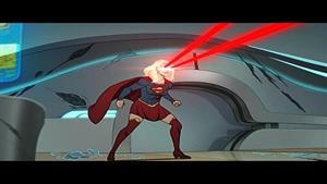 انیمیشن مبارزه سوپرگرل و سوپرمن با برانییت