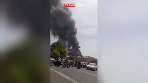 ویدیوی جدید از آتش سوزی در نزدیکی میدان گمرک و چهارراه مولوی