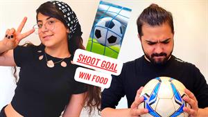 shoot goal to win food challenge