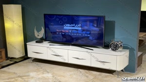 میز تلویزیون سفید مدرن | طراحی جدید | طرح ترکیه ای