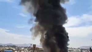 آتش سوزی در انبار چسب تهران