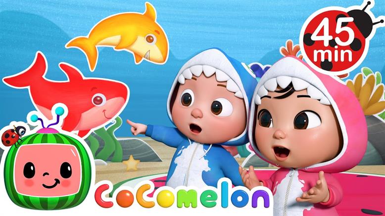 انیمیشن کوکوملون - آموزش رنگ ها با بچه کوسه