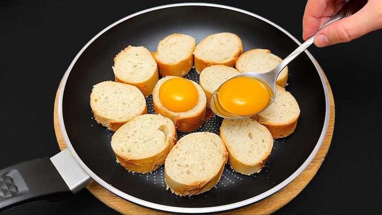 طرز تهیه نان و تخم مرغ
