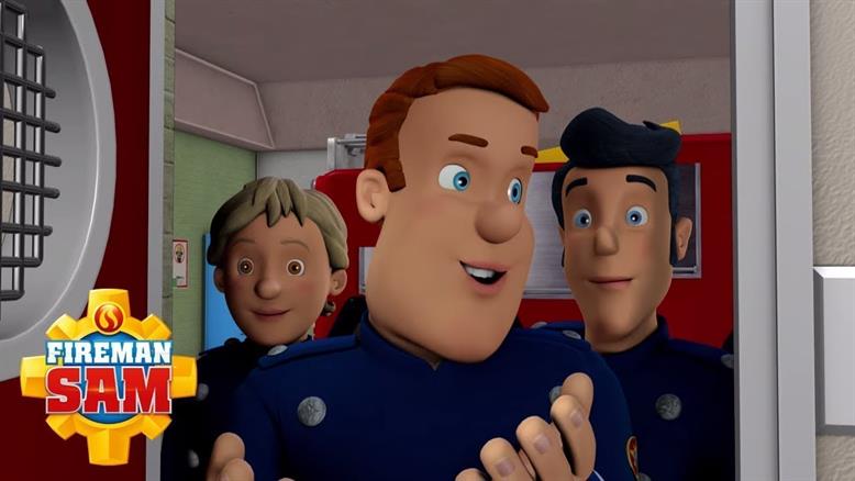 کارتون سام آتش نشان - تیم آتش نشانی در حال ماموریت نجات هستن