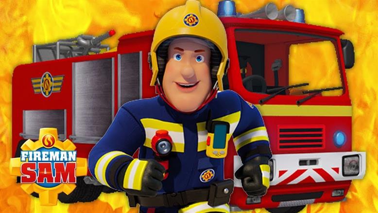 کارتون سام آتش نشان - لحظات نجات ماشین آتش نشانی