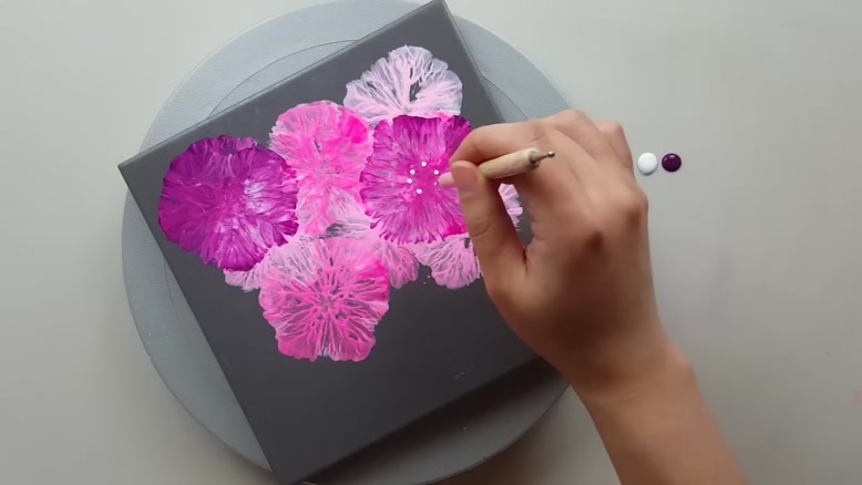 نحوه رنگ آمیزی دسته گل صورتی | نقاشی آسان برای مبتدیان