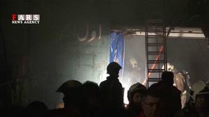 آتش سوزی در بازار مبل یافت آباد