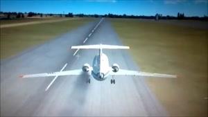 انیمیشن سقوط ناگهانی هواپیما در دریاچه