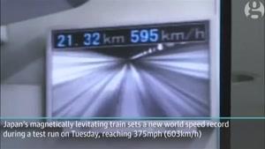 قطار مغناطیسی ژاپن رکورد دار سریعترین قطار دنیا